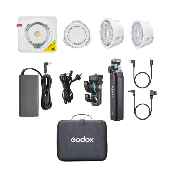 Godox ML100R-Kit3 RGB LED Video Light Kit (15? Lens + 36? Lens + BG02 Battery Grip)